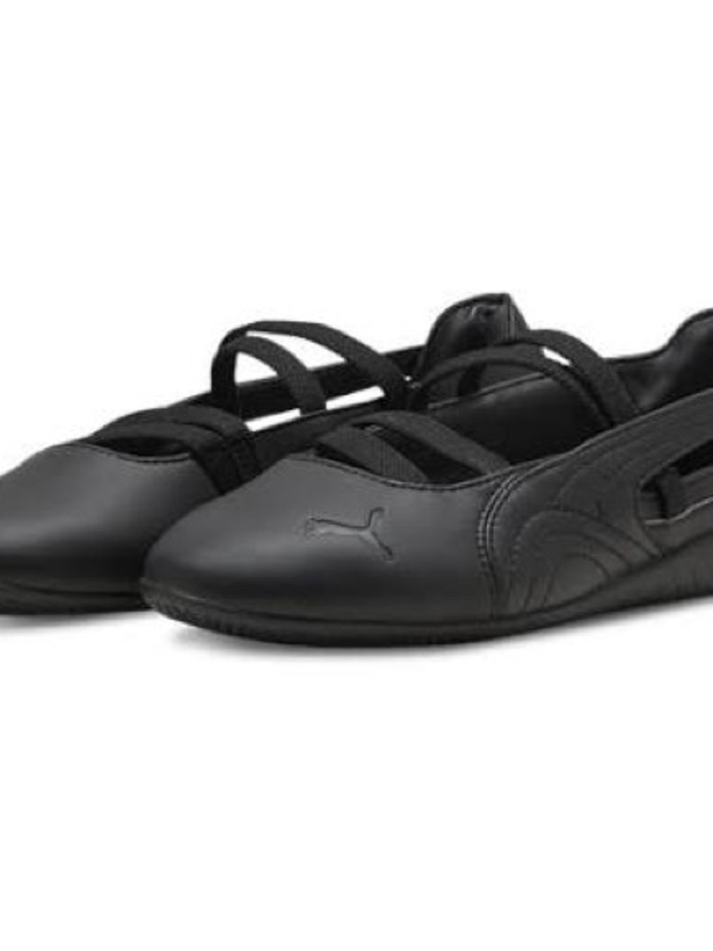 Puma Black Strappy Ballet Flats - Picture 5 of 6